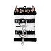 Оковы Pecado BDSM, мягкие, с одним ремешком, с люверсами, натуральная кожа, бело-чёрные