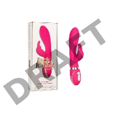 Розовый силиконовый вибратор с клиторальным отростком Signature Silicone Ultra-Soft Rabbit - 22,75 см.