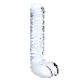 Фаллоимитатор прозрачный с мошонкой 8in REALISTIC RIBBED GLASS DILDO