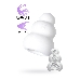 Мастурбатор нереалистичный MensMax Pucchi SQUID, TPE, белый, 6,5 см