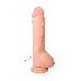 Реалистичный вибратор TOYFA RealStick Elite Vibro, TPR, телесный, 7 режимов вибрации, 24 см