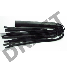 Чёрная плеть из нежной кожи - 45 см. Чёрная плеть из нежной кожи - 45 см.