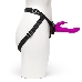 Лиловый страпон Rechargeable Vibrating Strap-On Harness Set - 17,6 см.