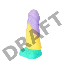 Яркий фаллоимитатор Хамелеон - 25,5 см.