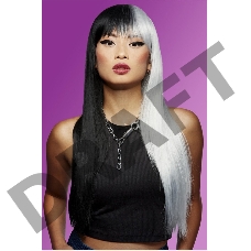 Парик Ворон девственница (бело-черный) (Fever) (One Size)