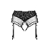 Эротические трусики-пояс для чулок Waname Pliability с высокой посадкой черные (42-44)
