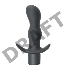 Серая анальная пробка с вибрацией Teaser - 12,5 см.