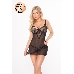 Ночная сорочка и стринги SoftLine Collection Alida, черный, M