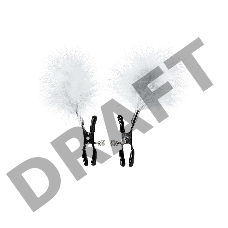 Зажимы для сосков TOYFA Theatre, металл с пухом Зажимы для сосков TOYFA Theatre, металл с пухом