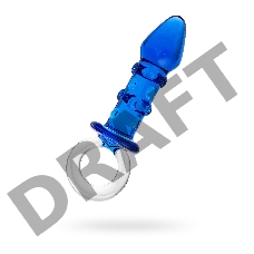 Анальная втулка Sexus Glass, стекло, синяя, 16 см, Ø 3,5 см