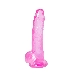 Розовый фаллоимитатор Rocket - 19 см.