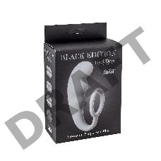 Серое эрекционное кольцо с анальным стимулятором Mountain Range Anal Plug