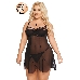 Ночная сорочка и стринги SoftLine Collection Carla, черный, XXL
