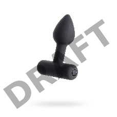 Анальная втулка Erotist SHAFT, силикон, черный, 6,9 см