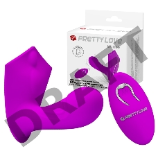 Лиловый вибромассажёр Willie с пультом ДУ