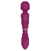 Сливовый двусторонний универсальный вибромассажер AN Node - 21 см.