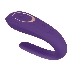 Многофункциональный стимулятор для пар Satisfyer Double Classic (Partner Toy), силикон, фиолетовый, 18,5 см.