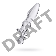 Анальная втулка Sexus Glass, стекло, прозрачная, 17 см, Ø 3,5 см