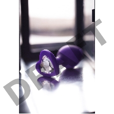 Анальная втулка Штучки-дрючки, силикон, фиолетовая, 7 см, Ø 2 см