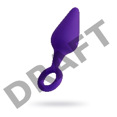 Анальная втулка Штучки-дрючки, водонепроницаемая, силикон, фиолетовая, 11,5 см, Ø 3,3 см