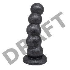 Черная насадка-плаг на харнесс PLATINUM 9 - 24 см.