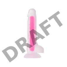 Фаллоимитатор Штучки-Дрючки светящийся в темноте, силикон, прозрачный, 20 см