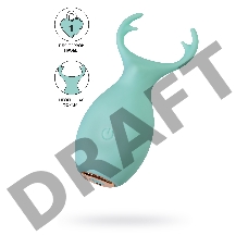 Вибратор Штучки-Дрючки, Mr. Moose, бирюзовый, силикон, 9,5 см